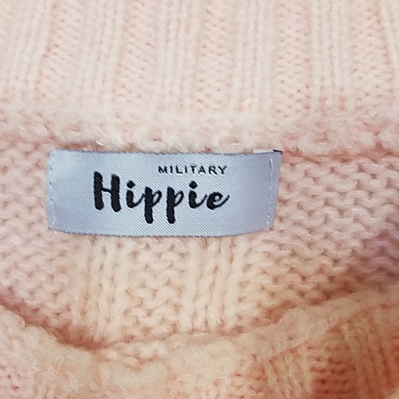 Military Hippie Sweaters Military Hippie Womens Cable Knit Sweater